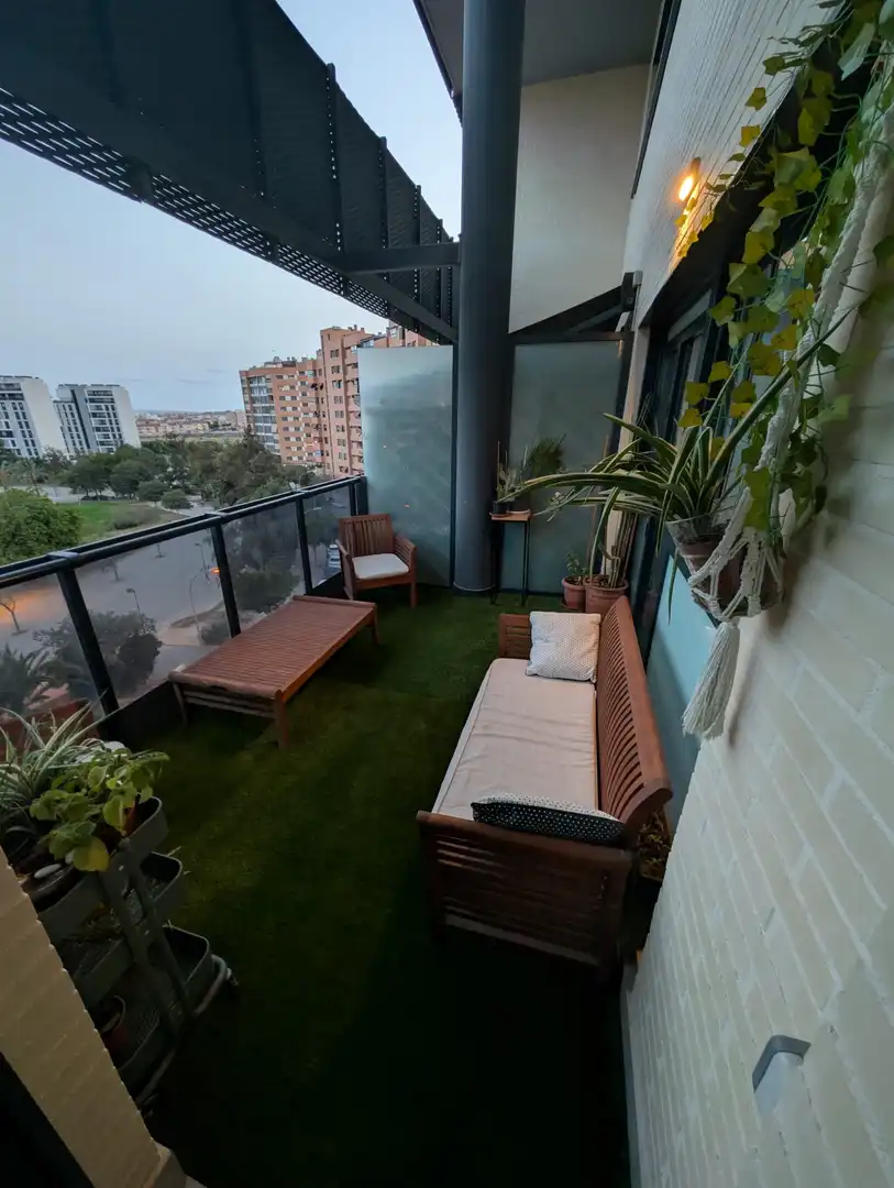Balcony of Flat for sale in Alicante / Alacant  with Air Conditioner, Heating and Private garden