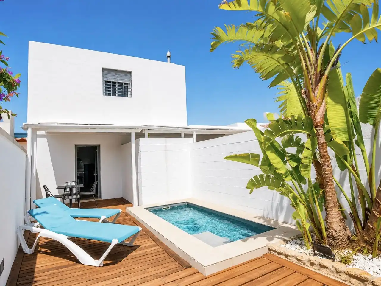 Terraza de Piso de alquiler en Vejer de la Frontera con Aire acondicionado, Calefacción y Jardín privado