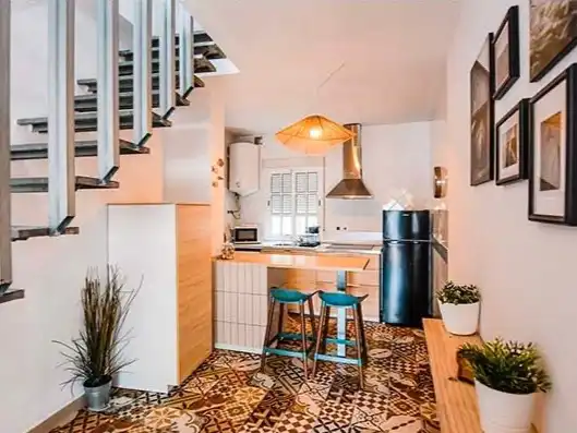 Cocina de Piso de alquiler en Vejer de la Frontera con Aire acondicionado, Calefacción y Jardín privado