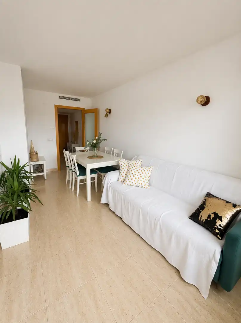 Piso en venta en Carrer del Fonoll, 1, Pla de Maset - Cap de Salou Sala de estar de Piso en venta en Salou con Aire acondicionado, Terraza y Piscina