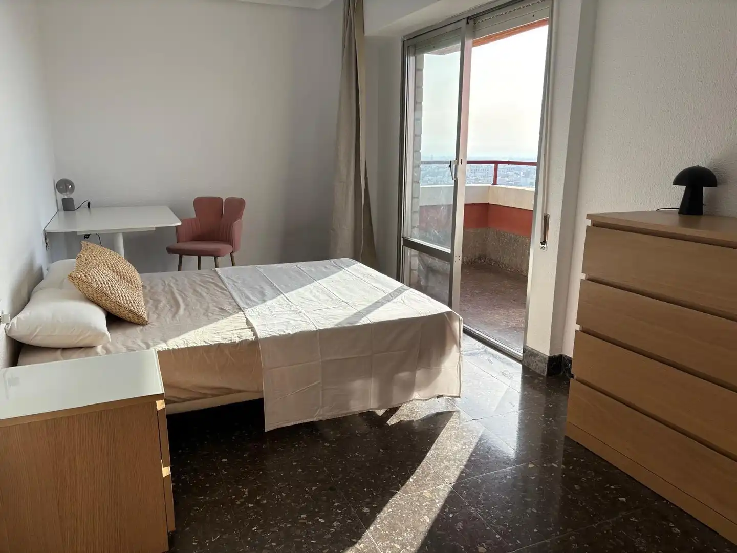 Bedroom of Flat for rent in Elche / Elx  with Terrace, Furnished and Balcony