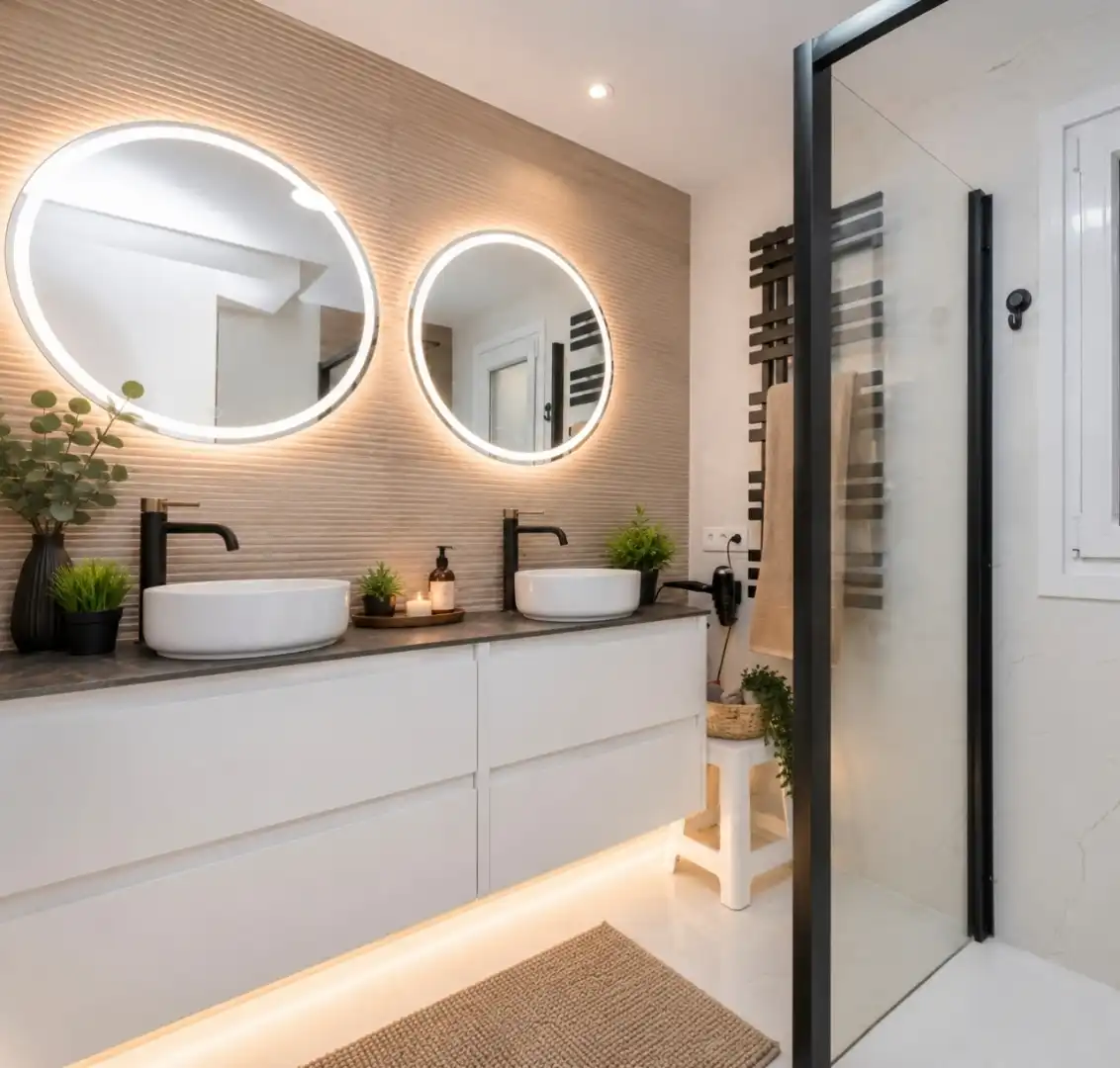 Piso en venta en Calle de Salvador Allende, 50f, PAU de Carabanchel Baño de Piso en venta en Madrid Capital con Aire acondicionado, Terraza y Piscina