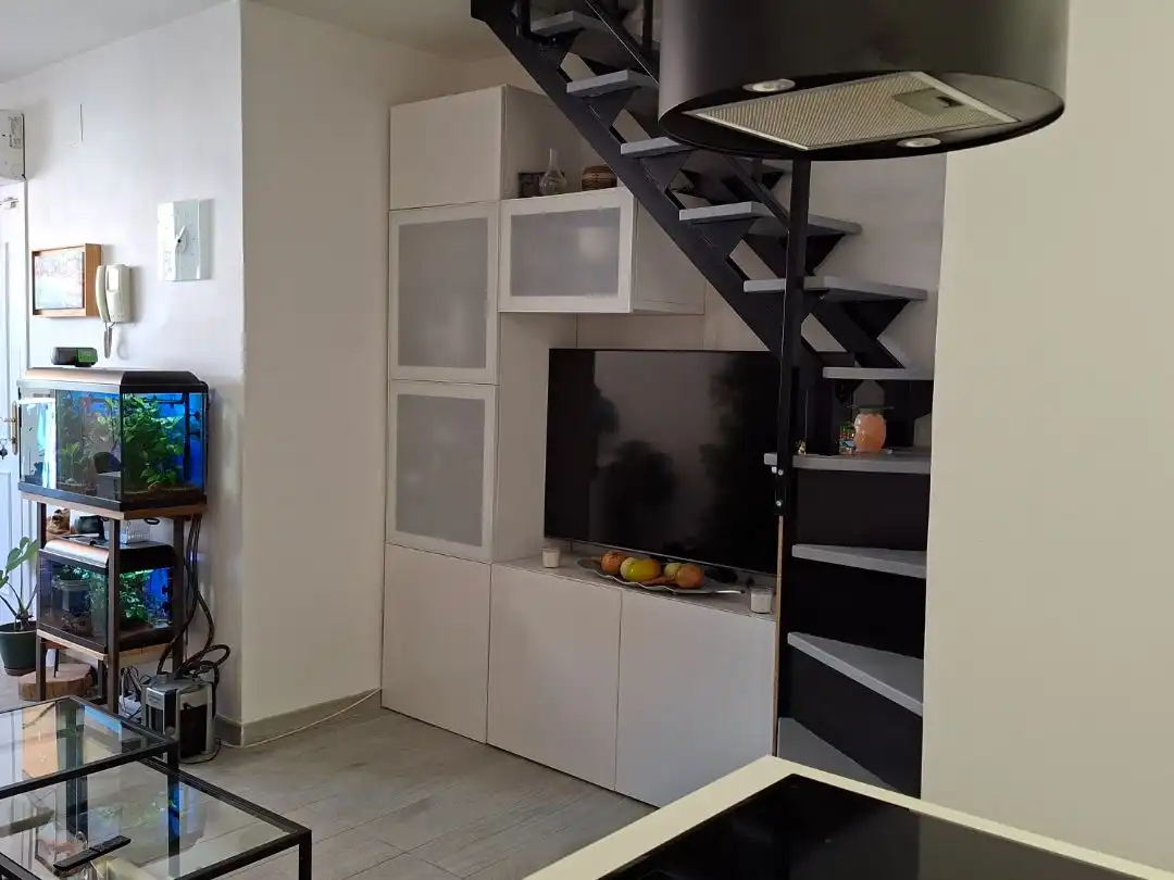 Ático en venta en Berruguete Sala de estar de Ático en venta en Madrid Capital con Aire acondicionado y Terraza