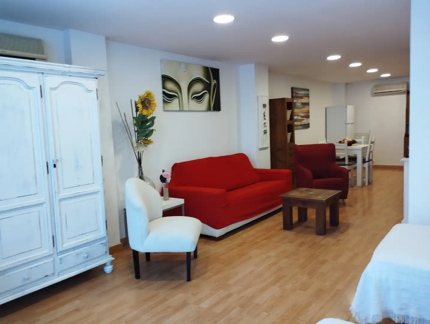Apartamento de alquiler en Calle Clemente Hidalgo, 50, Barrio del Nervión Sala de estar de Apartamento de alquiler en Sevilla Capital con Aire acondicionado