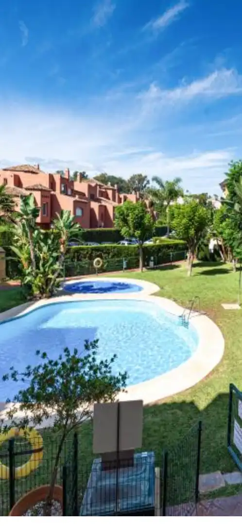 Exterior view of Flat for sale in Estepona  with Air Conditioner, Heating and Private garden