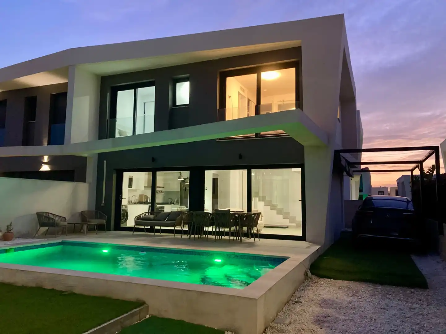 Houses for sale in Carrer de Xipre, 52, Gran Alacant Exterior view of Houses for sale in Santa Pola with Air Conditioner, Terrace and Swimming Pool