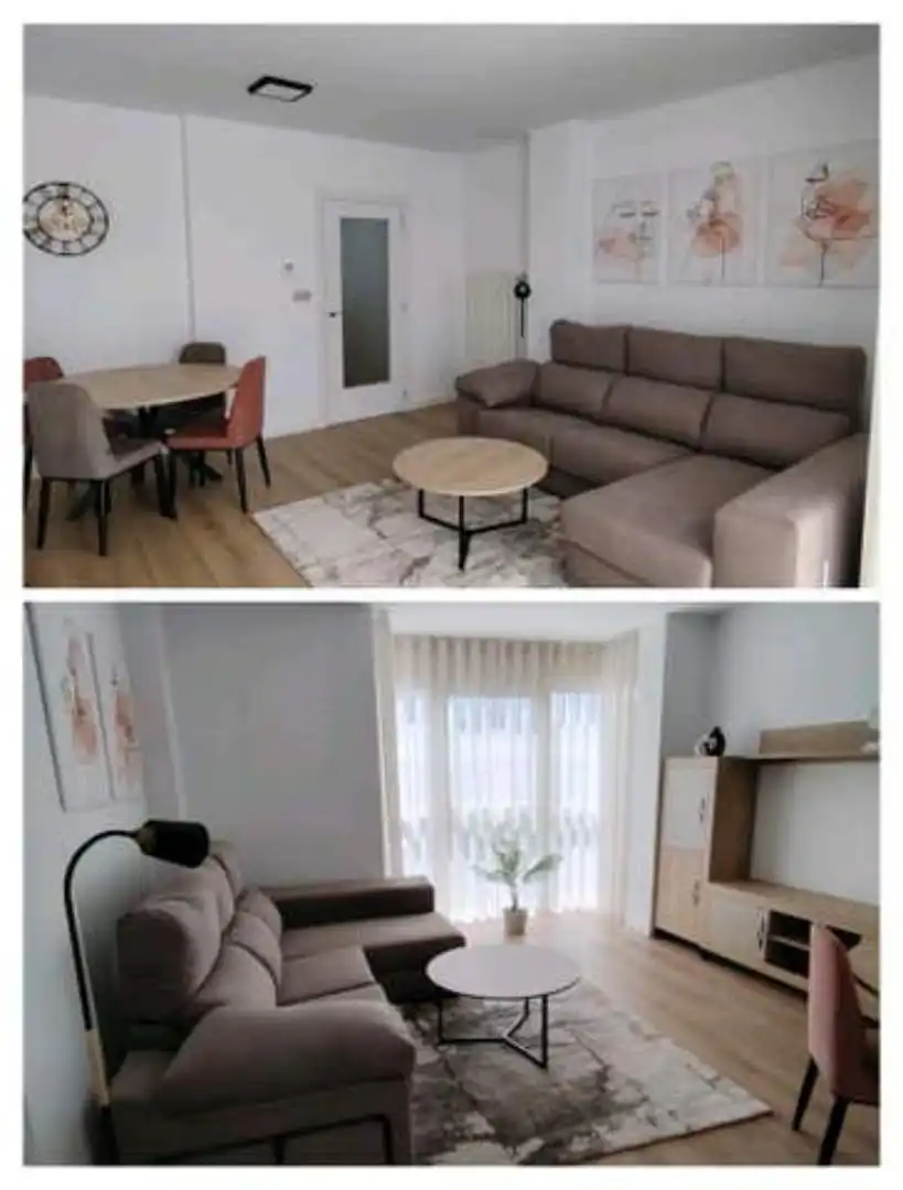 Piso de alquiler en Lalín Sala de estar de Piso de alquiler en Lalín con Calefacción, Terraza y Trastero