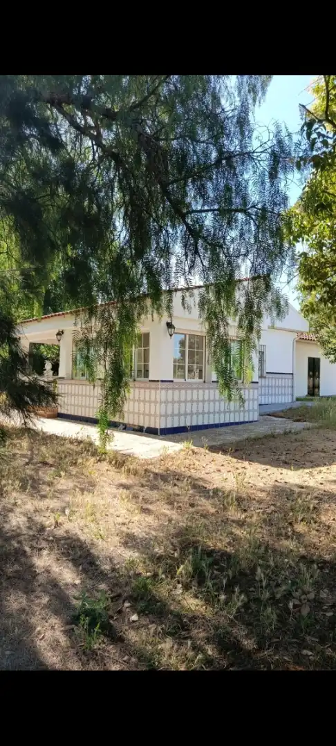 Casa o xalet en venda a 3ª Avenida, Dehesilla de Calamón - Campomanes Vista exterior de Casa o xalet en venda en Badajoz amb Aire condicionat, Jardí privat i Terrassa