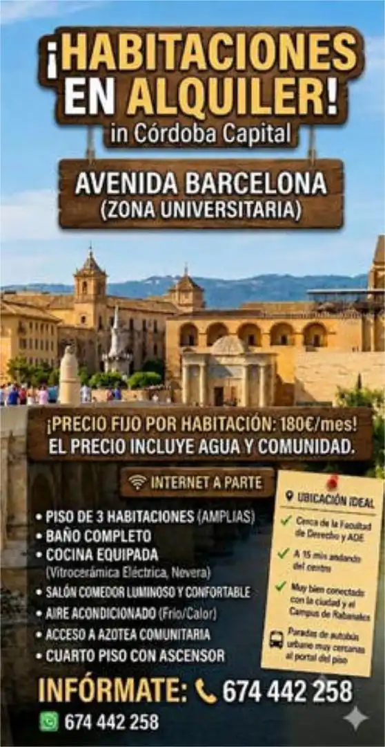 Vista exterior de Piso de alquiler en Córdoba
