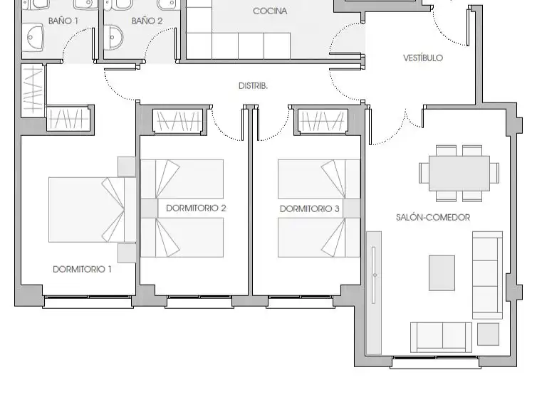 Piso en venta en Calle del Monasterio de Sobrado, 6, Montecarmelo Piso en venta en Madrid con Calefacción, Parquet y Trastero