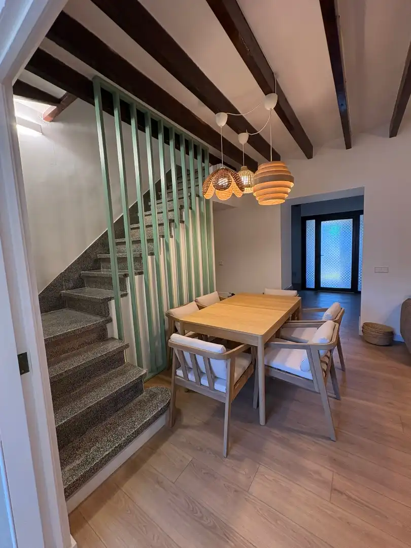 Room in Diseminado 8723- Sa Casa Blanca, 137, Sa Casa Blanca Dining room of Houses for share in Palma de Mallorca with Air Conditioner, Private garden and Parquet flooring