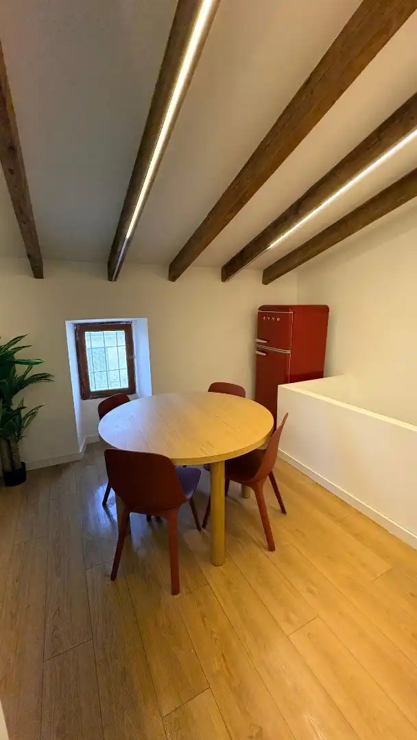 Room in Diseminado 8723- Sa Casa Blanca, 137, Sa Casa Blanca Dining room of Houses for share in Palma de Mallorca with Air Conditioner, Private garden and Parquet flooring