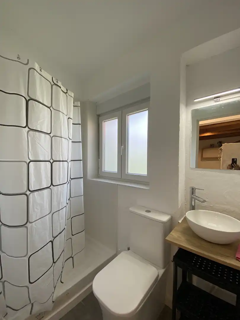 Room in Carrer de la Formiga, 107, Banyoles Bathroom of Ground floor for share in Banyoles with Air Conditioner, Heating and Private garden