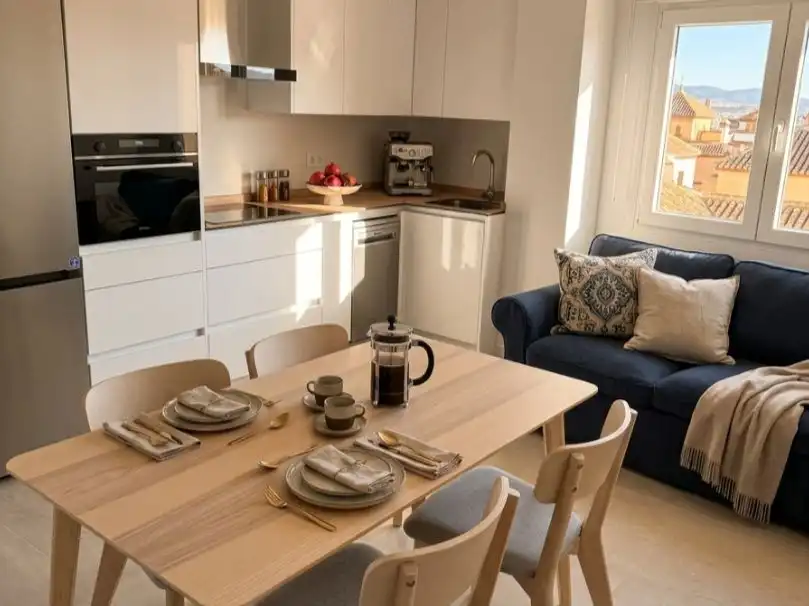Flat for rent in Ancha de Gracia, 3, Camino de Ronda Dining room of Flat for rent in Granada Capital with Air Conditioner