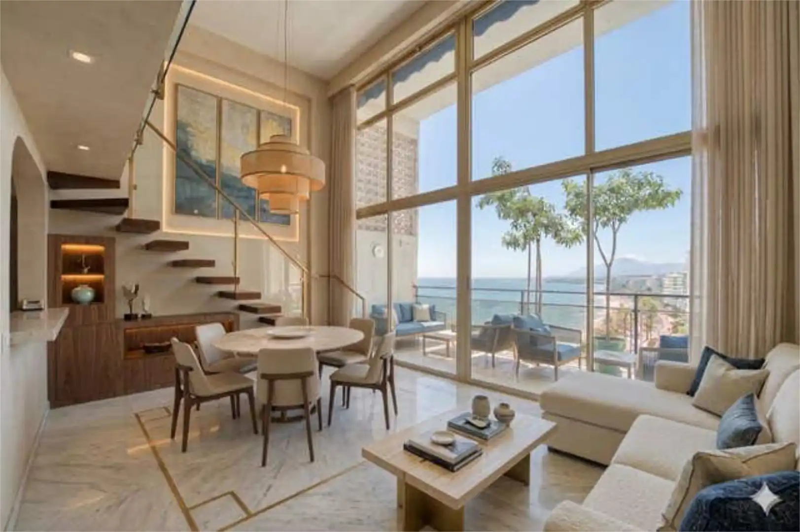 Loft zum Verkauf in Fuengirola Wohnzimmer von Loft zum Verkauf in Fuengirola mit Terrasse und Schwimmbad