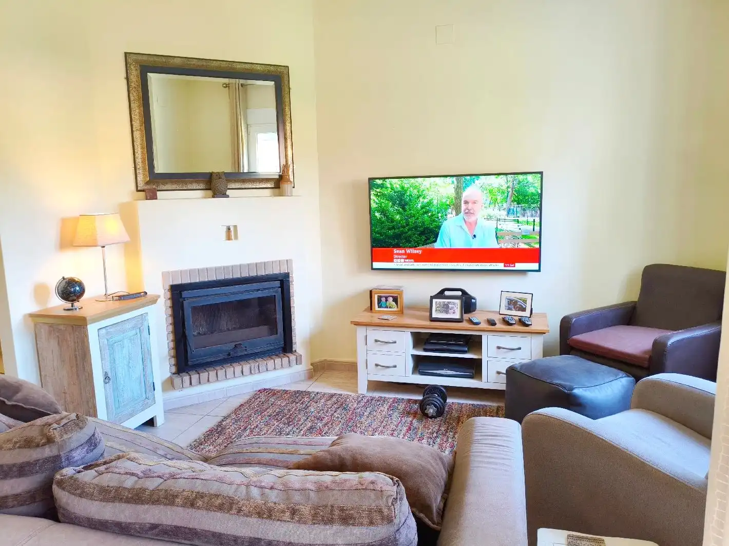 Flat for rent in Avenida de la Marina Alta, 6, Pedreguer Living room of Flat for rent in Pedreguer with Air Conditioner, Private garden and Terrace