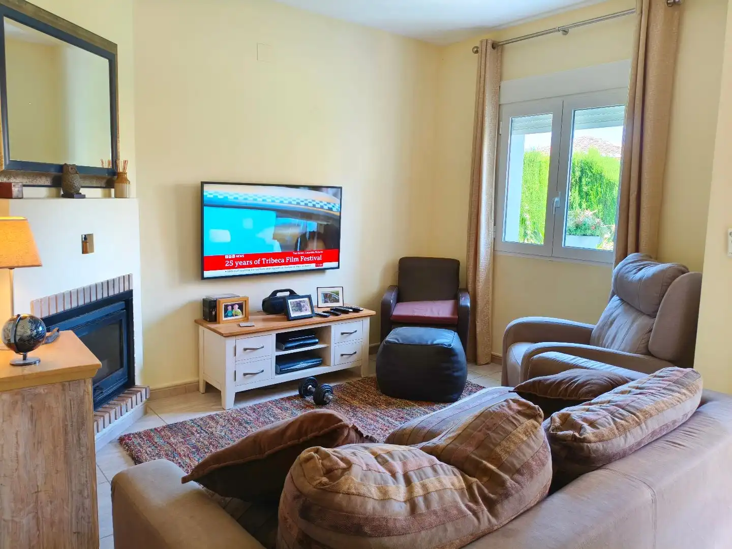 Flat for rent in Avenida de la Marina Alta, 6, Pedreguer Living room of Flat for rent in Pedreguer with Air Conditioner, Private garden and Terrace