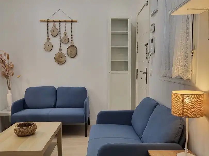 Sala d'estar de Pis de lloguer en  Madrid Capital amb Aire condicionat