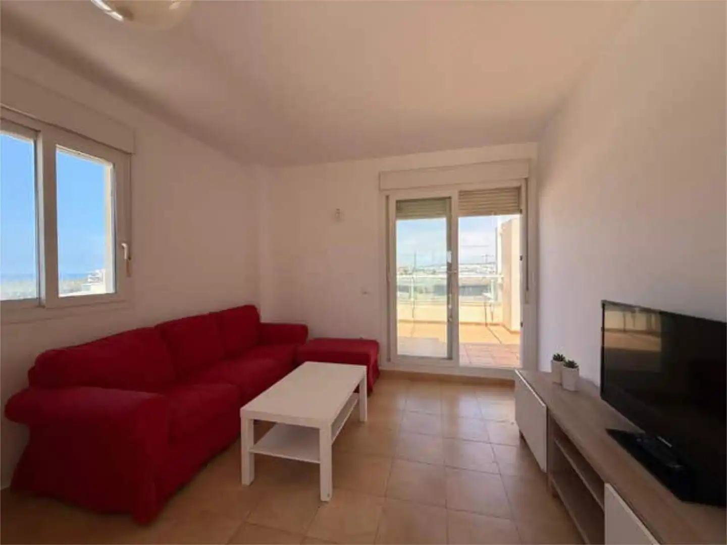 Flat for rent in Almerimar Living room of Flat for rent in El Ejido with Private garden, Terrace and Swimming Pool
