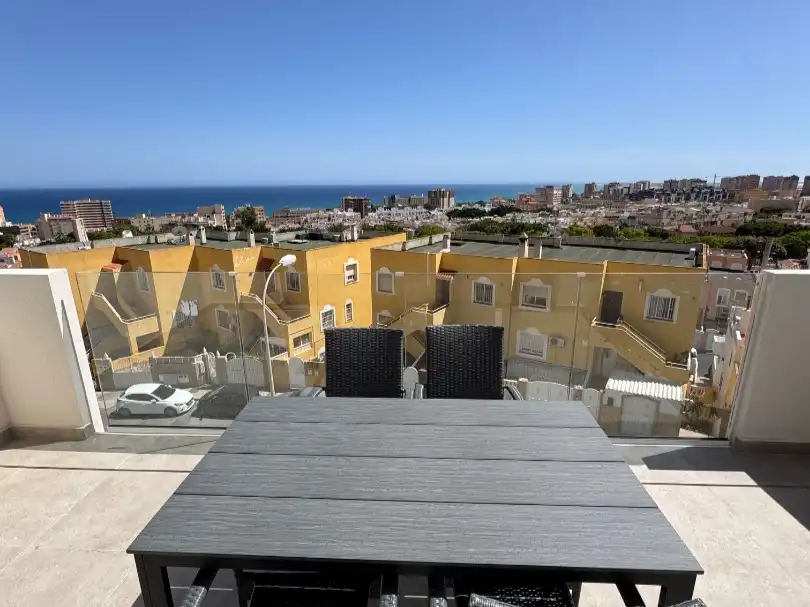 Flat for rent in Calle Florencia, 43, Aguadulce Norte Terrace of Flat for rent in Roquetas de Mar with Air Conditioner, Heating and Parquet flooring