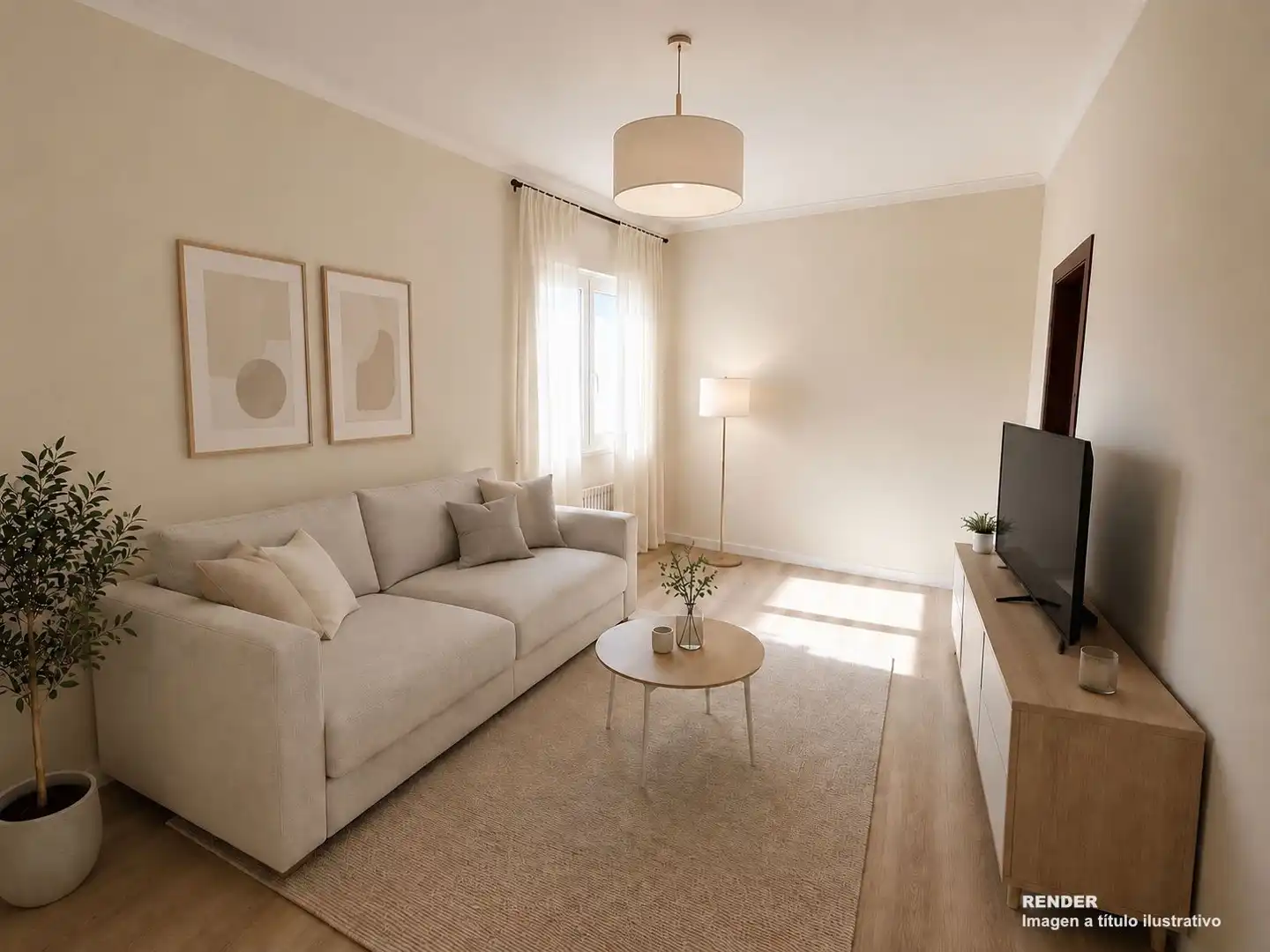 Piso en venta en Carrer de la Baronessa de Maldà, 26, El Gall Sala de estar de Piso en venta en Esplugues de Llobregat