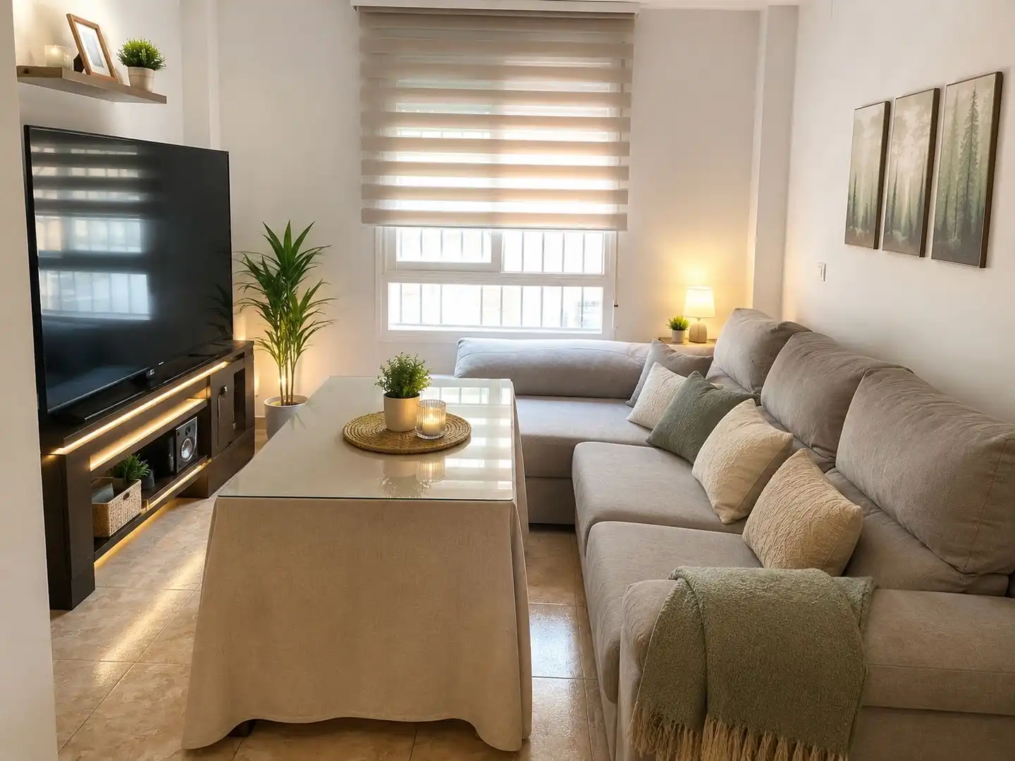 Piso en venta en Calle Rodríguez de la Fuente, 12, Aljomahima - Ermita Sala de estar de Piso en venta en Las Gabias con Aire acondicionado