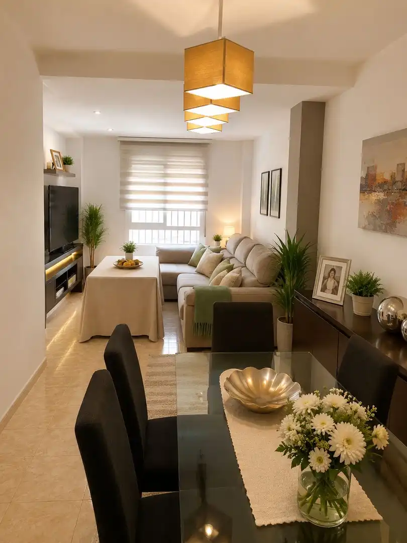 Piso en venta en Calle Rodríguez de la Fuente, 12, Aljomahima - Ermita Sala de estar de Piso en venta en Las Gabias con Aire acondicionado