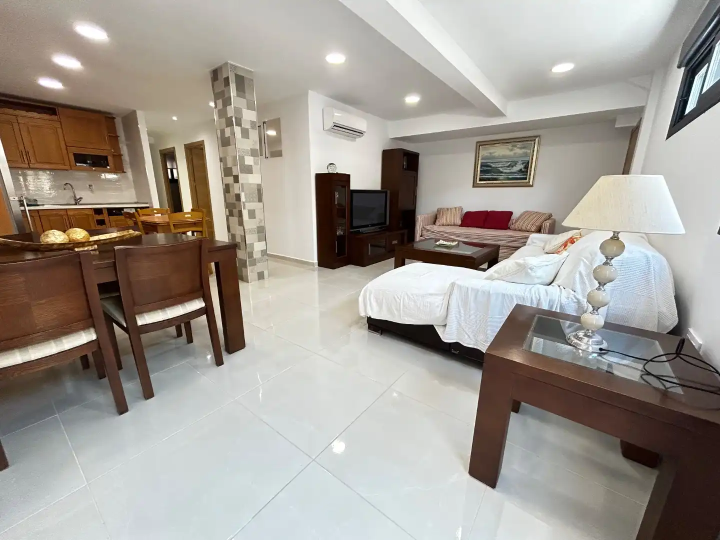 Wohnzimmer von Wohnungen zur Miete in Cartagena mit Klimaanlage und Terrasse