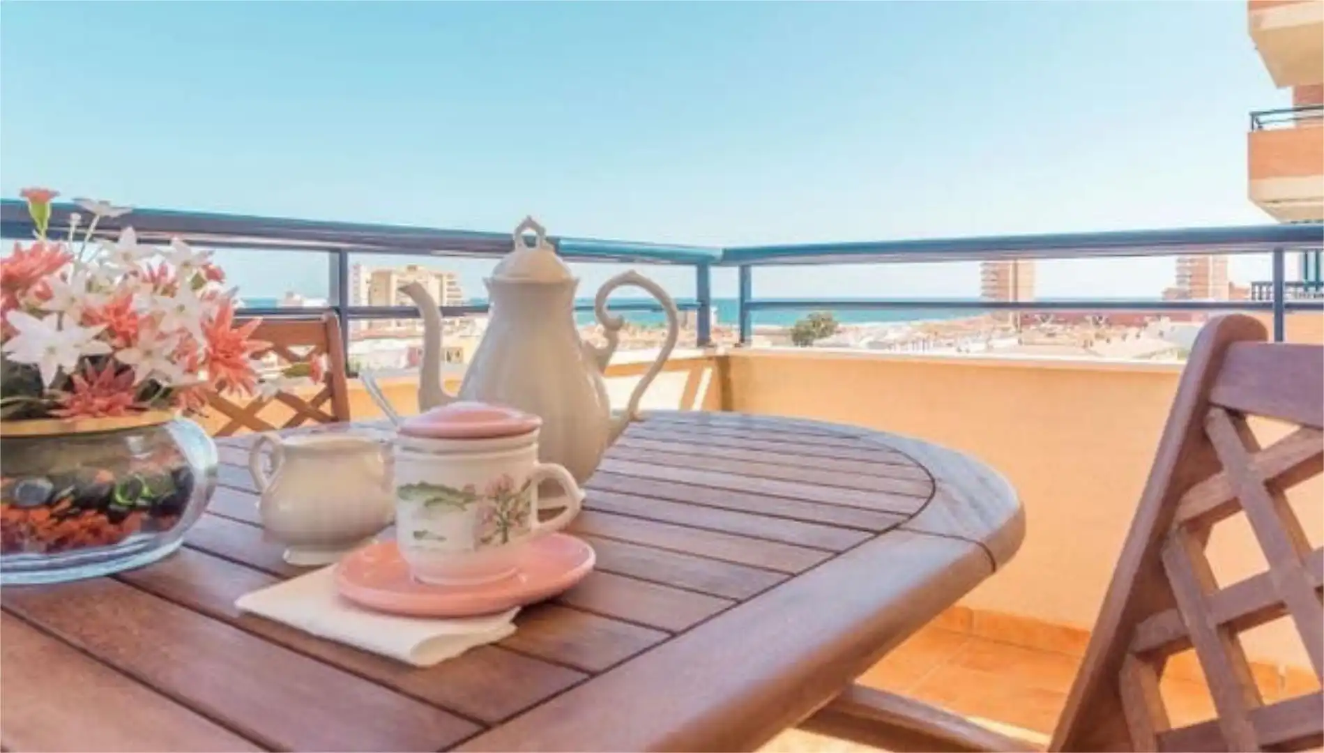 Terrassa de Apartament de lloguer en Oropesa del Mar / Orpesa amb Jardí privat, Terrassa i Piscina