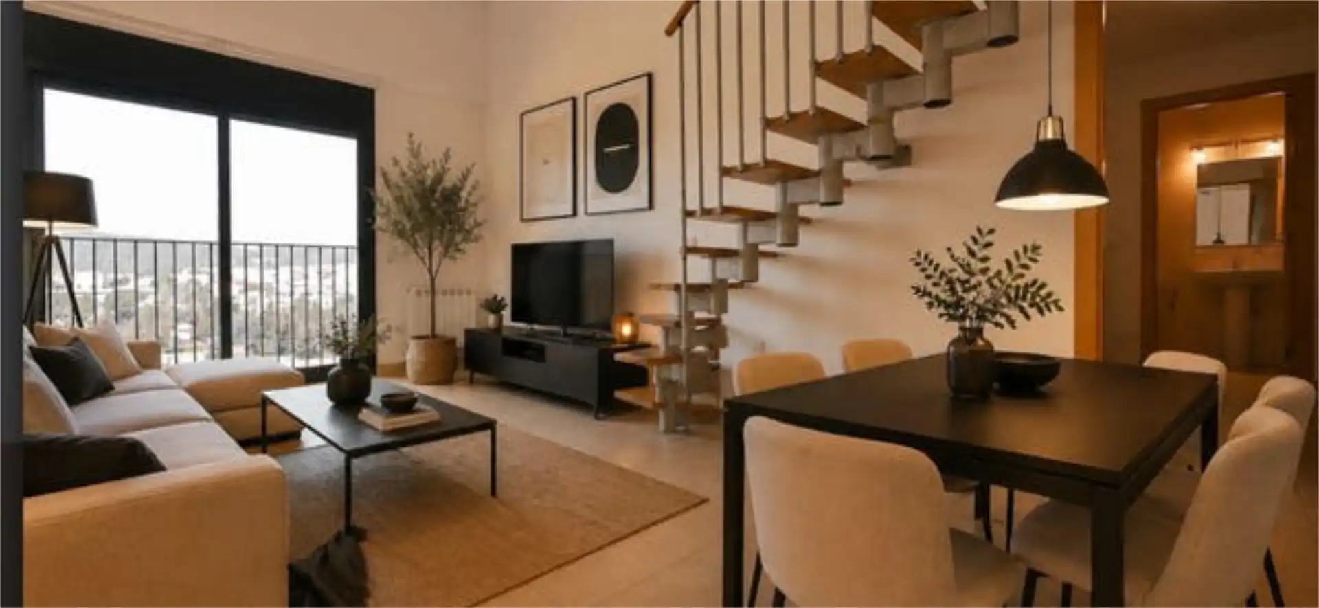 Attic for sale in Forallac Living room of Attic for sale in Forallac with Heating and Terrace