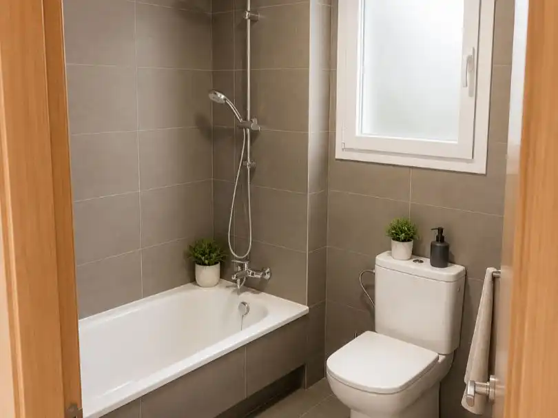 Wohnung zum Verkauf in L'Espirall Badezimmer von Wohnung zum Verkauf in Vilafranca del Penedès mit Klimaanlage und Schwimmbad