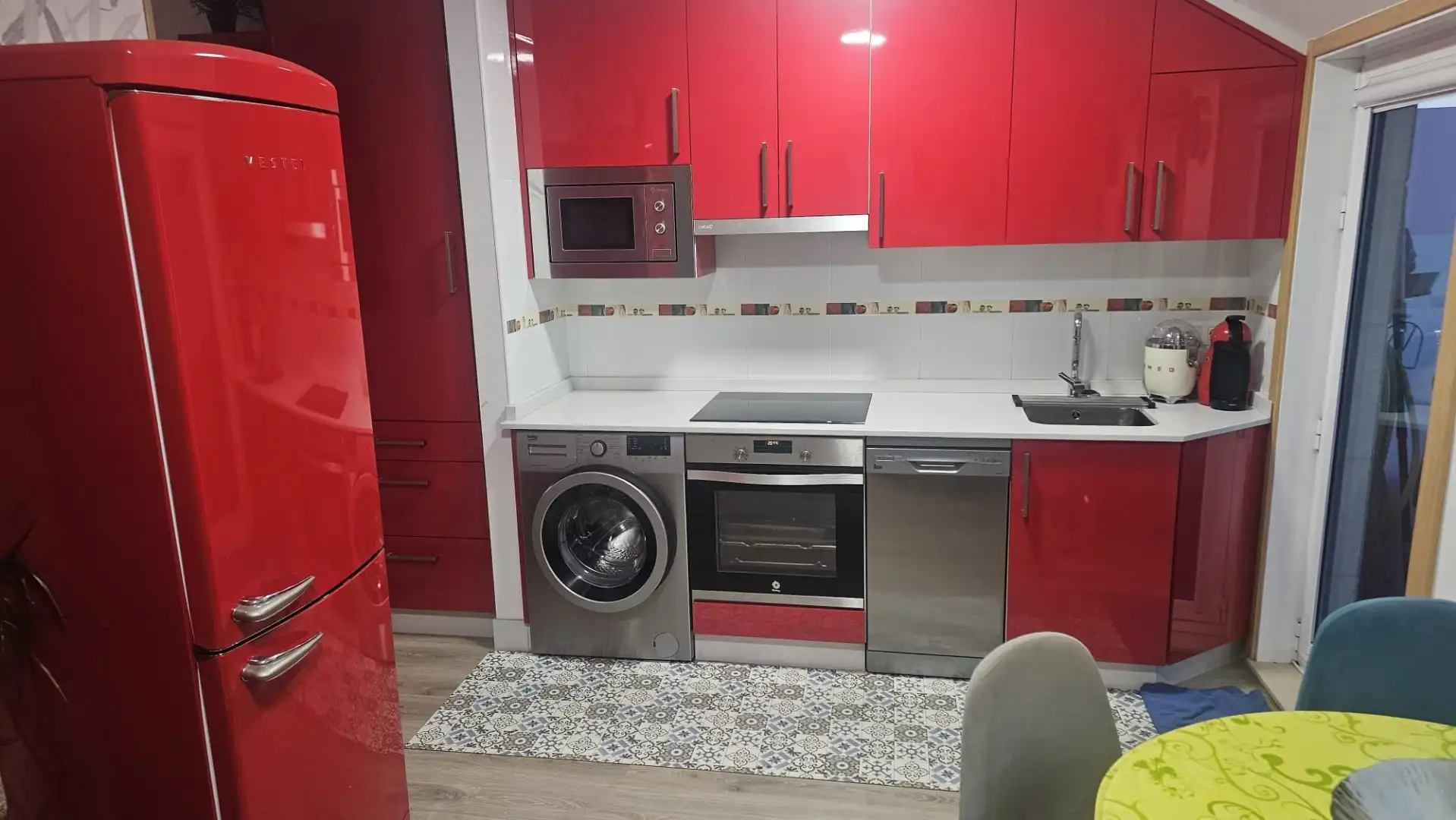 Cocina de Piso de alquiler en Rianxo con Parquet, Terraza y Amueblado