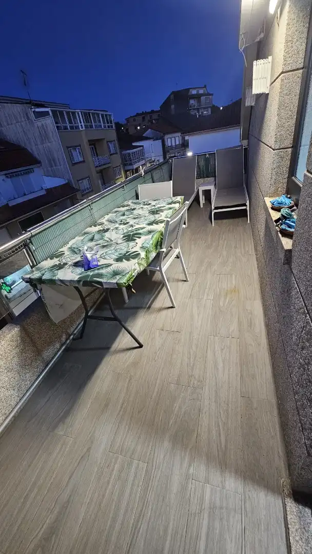 Terraza de Piso de alquiler en Rianxo con Parquet, Terraza y Amueblado