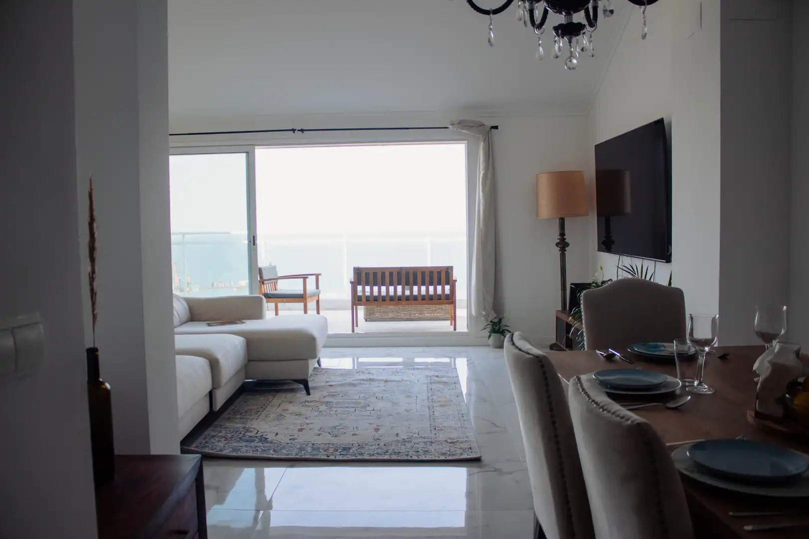 Detached homes for rent in Carrer Azahar, 14, Cullera Living room of Detached homes for rent in Cullera with Air Conditioner, Terrace and Swimming Pool