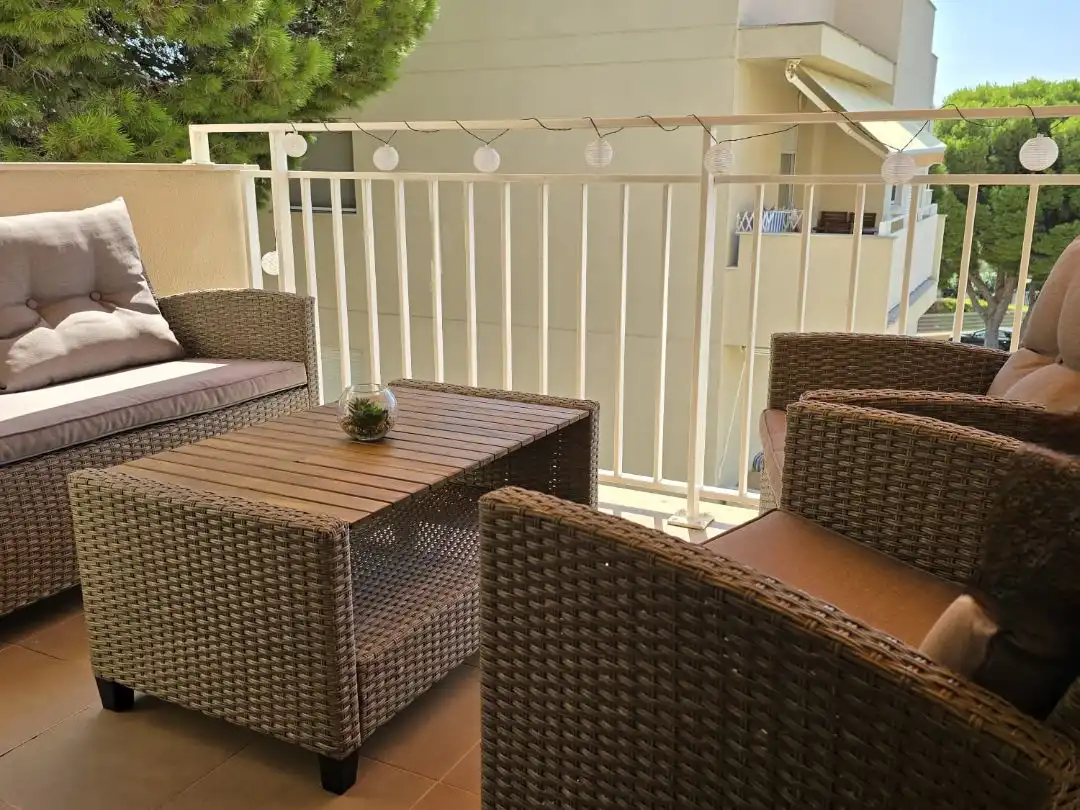 Wohnung zum Verkauf in Carrer dels Pins, 15, L'Ampolla Terrasse von Wohnung zum Verkauf in L'Ampolla mit Klimaanlage, Heizung und Schwimmbad