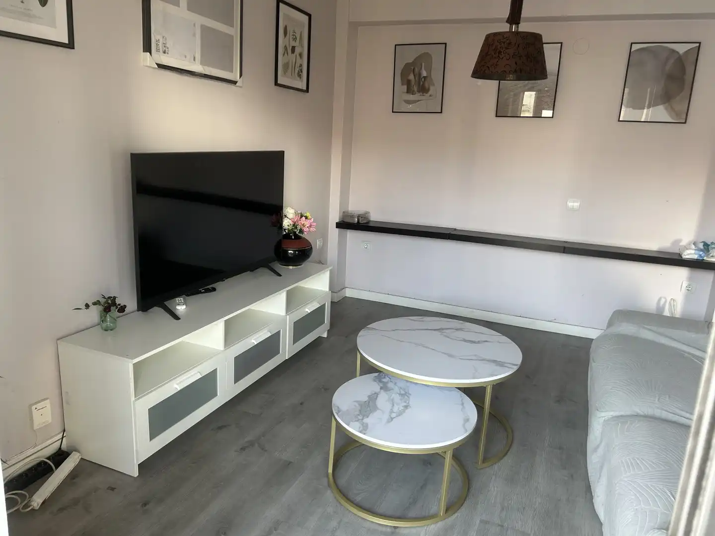 Living room of Flat for rent in  Valencia Capital  with Air Conditioner and Balcony