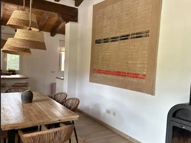 Menjador de Casa o xalet de lloguer en Fresno de Cantespino amb Calefacció, Jardí privat i Parquet