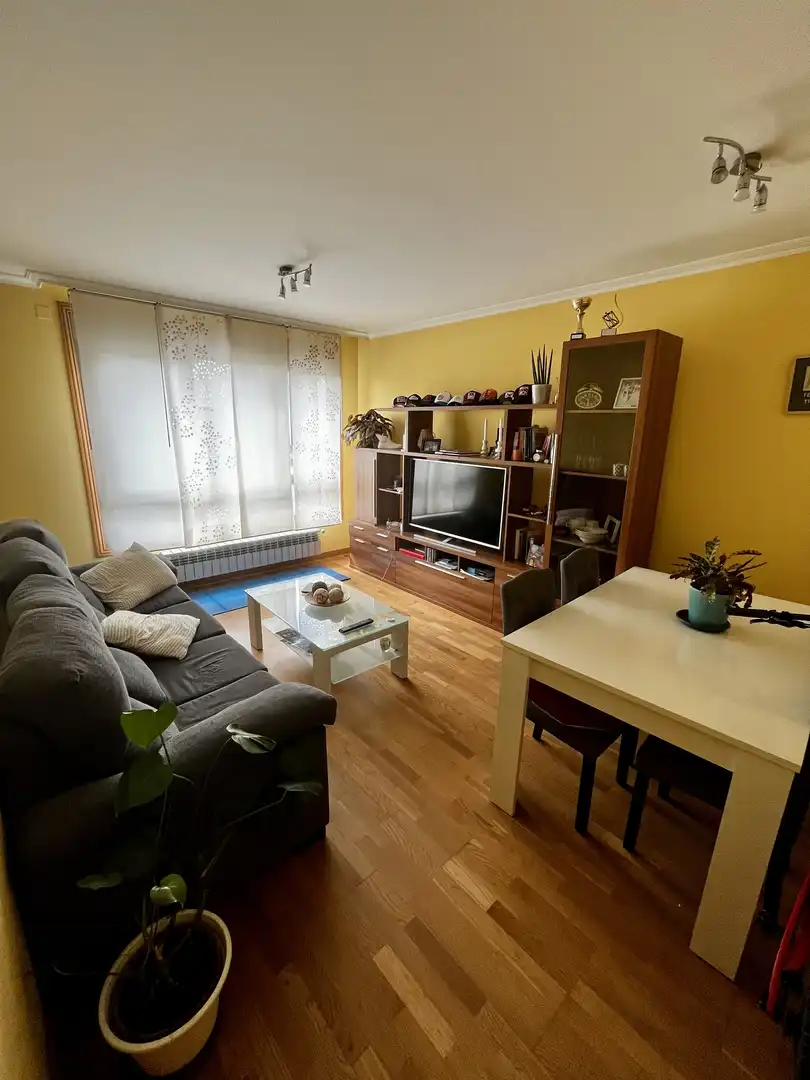 Pis de lloguer a Rúa do Valiño, 35, San Lázaro - Meixonfrío Sala d'estar de Pis de lloguer en Santiago de Compostela amb Calefacció, Parquet i Traster