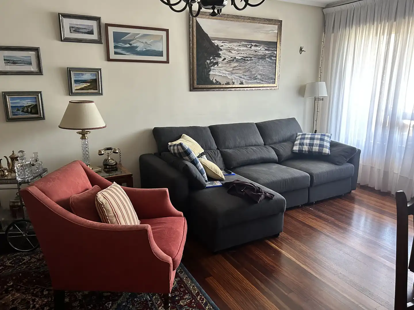 Wohnzimmer von Wohnung zum Verkauf in Getxo  mit Terrasse und Balkon