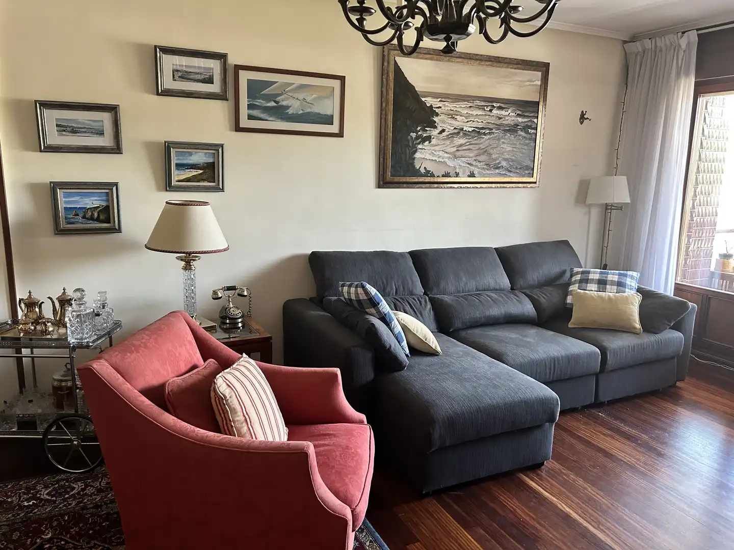 Wohnzimmer von Wohnung zum Verkauf in Getxo  mit Terrasse und Balkon
