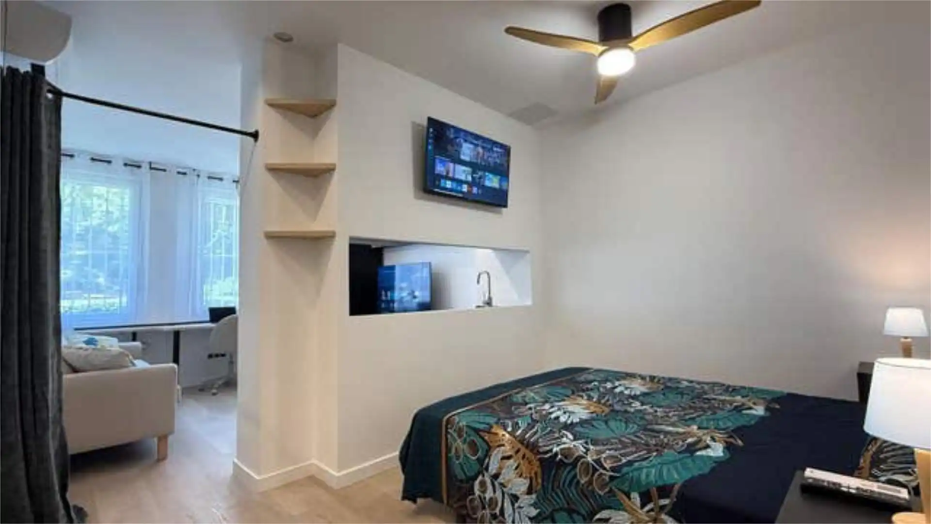 Wohnung zur Miete in Pueblo Nuevo Wohnung zur Miete in Madrid mit Heizung, Abstellraum und Möbliert