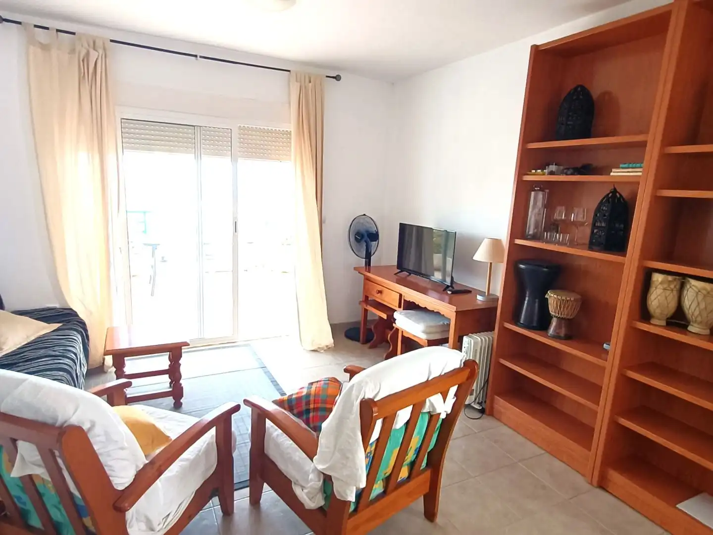 Attic for rent in Calle Alba, 8, Mojácar Playa - Las Ventanicas - La Paratá Living room of Attic for rent in Mojácar with Air Conditioner, Terrace and Swimming Pool