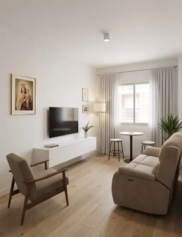 Wohnung zum Verkauf in Plaza de Miraflores, 3, Parque Victoria Eugenia Wohnzimmer von Wohnung zum Verkauf in Málaga Capital mit Balkon
