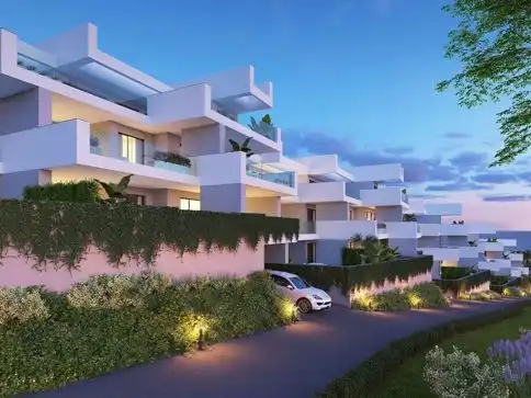 Apartament en venda a Urbanizacion Bellavista, 8, Alcorrín Vista exterior de Apartament en venda en Manilva amb Aire condicionat, Terrassa i Piscina