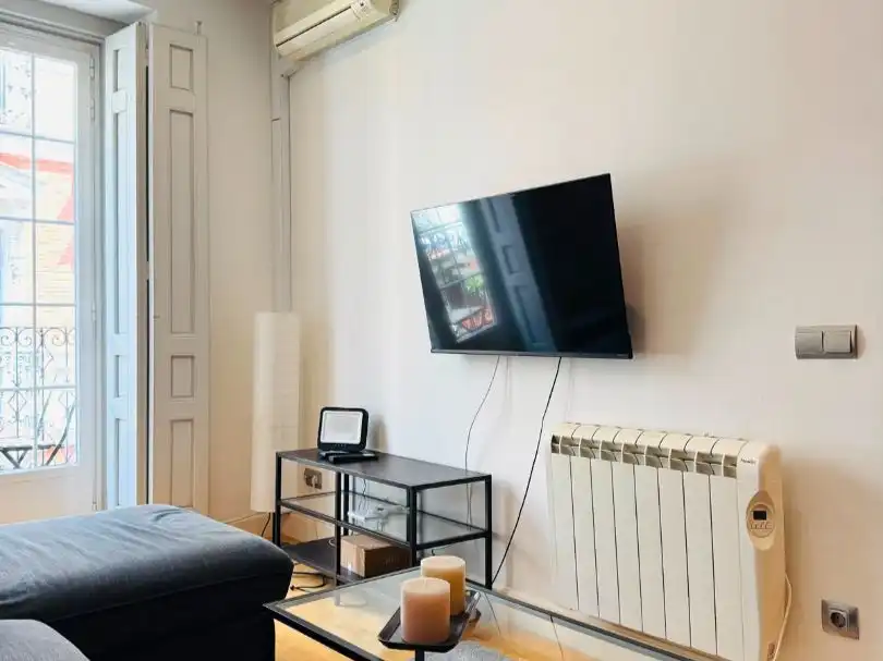 Living room of Flat for rent in  Madrid Capital  with Air Conditioner and Balcony