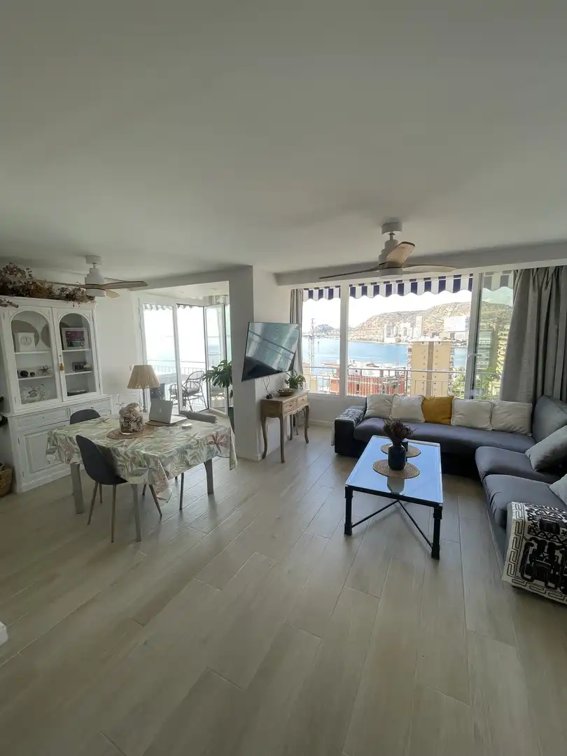 Flat for rent in Avinguda de la Costa Blanca, 12, Cabo de las Huertas Living room of Flat for rent in Alicante / Alacant with Terrace, Furnished and Balcony