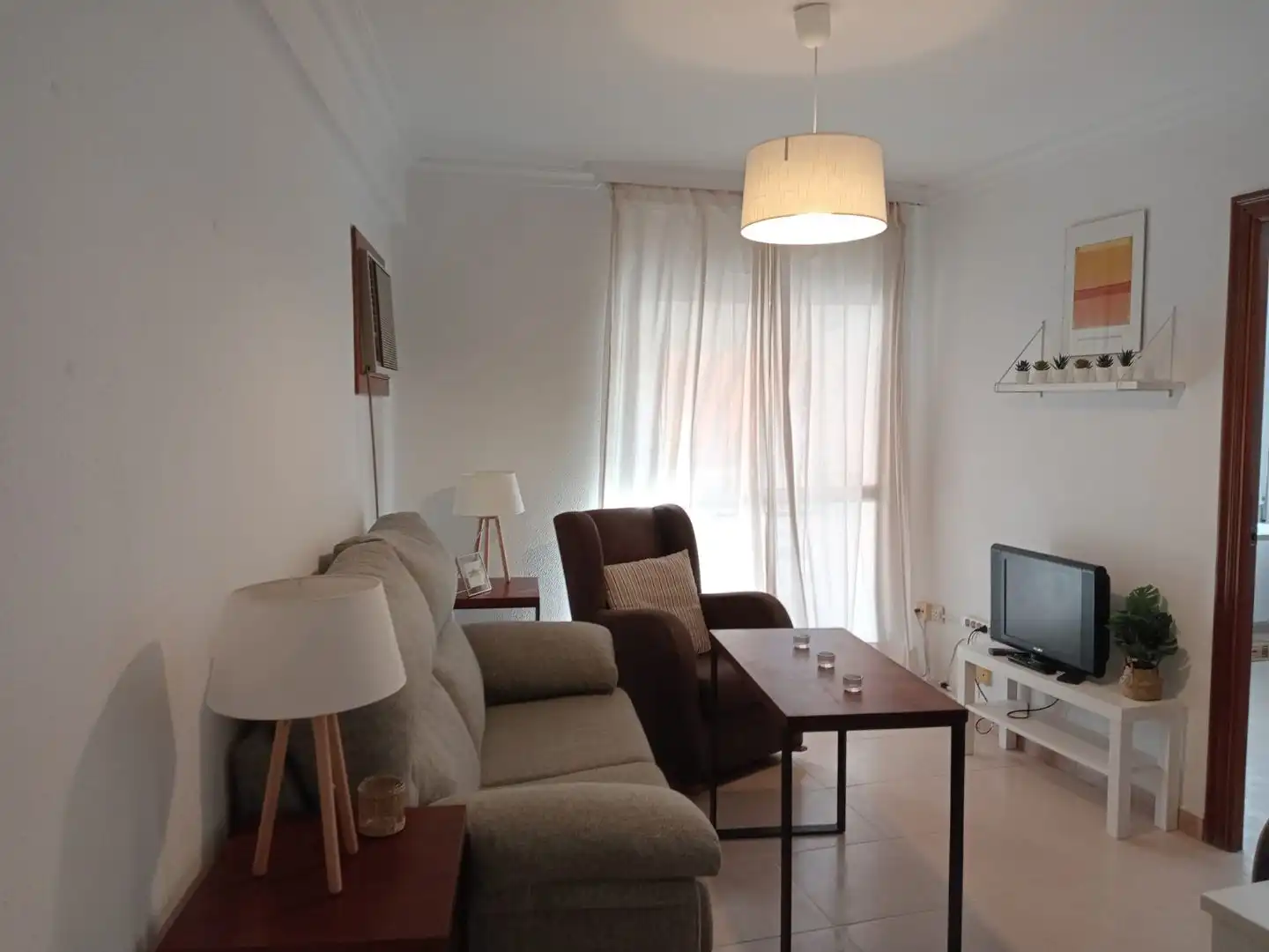 Wohnzimmer von Wohnung zur Miete in Sevilla mit Terrasse, Möbliert und Gemeinschaftsparkplatz