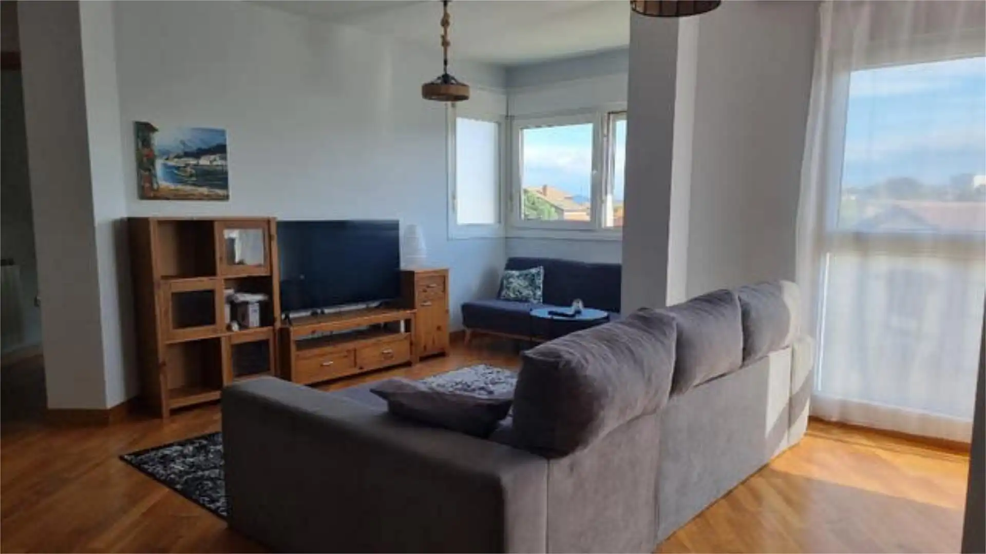 Sala de estar de Piso de alquiler en Suances con Calefacción y Amueblado