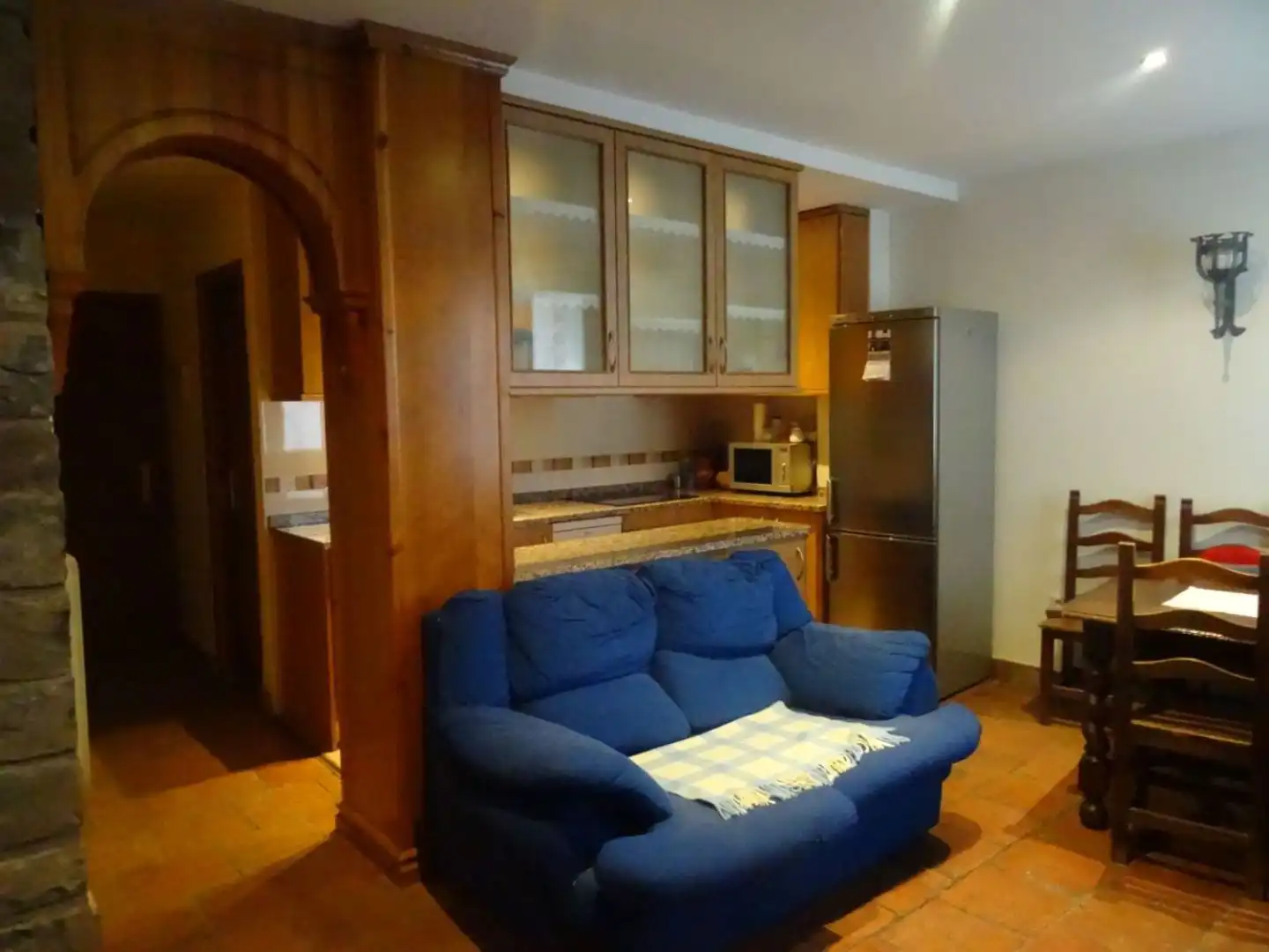 Wohnzimmer von Wohnung zur Miete in Valle de Hecho mit Heizung, Parkett und Terrasse
