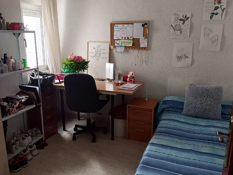 Zimmer in Paseo de San Vicente, 52, La Platina- Hospital - Campus Schlafzimmer von Wohnung zur untervermieten in Salamanca mit Heizung, Möbliert und Balkon